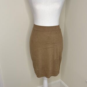 Top 10 Tan Suede Like Pull On Skirt. Medium